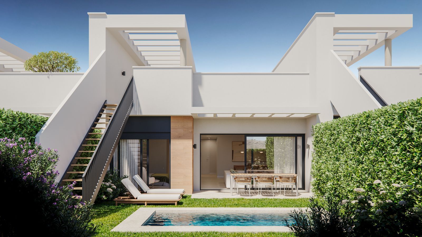 03 modern villa backyard pool outdoor living