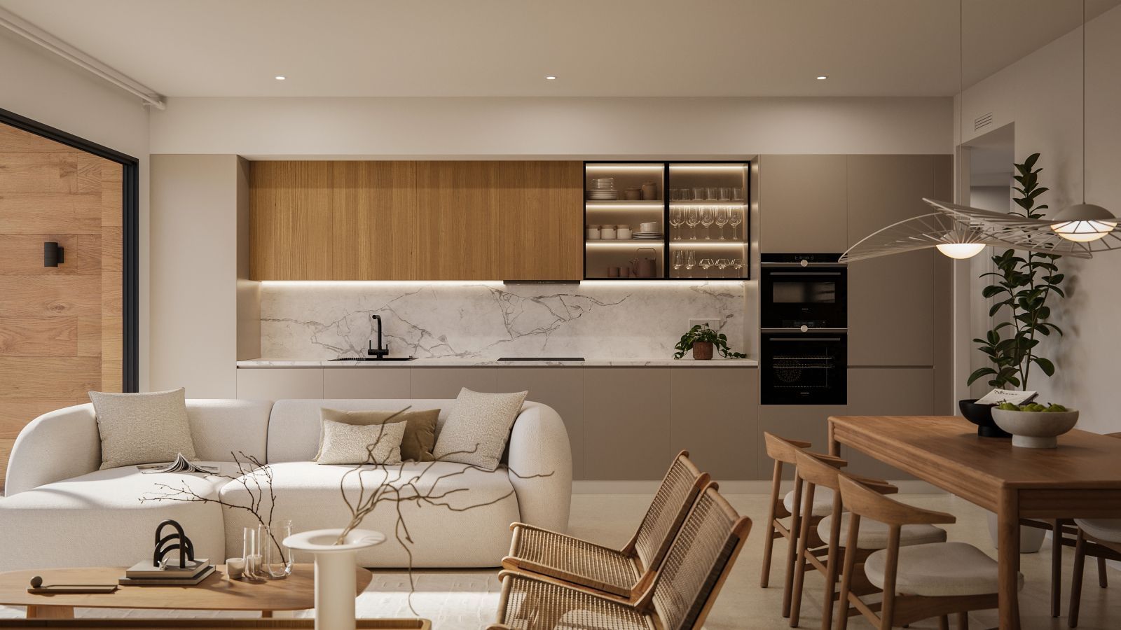 04 modern kitchen living room open concept