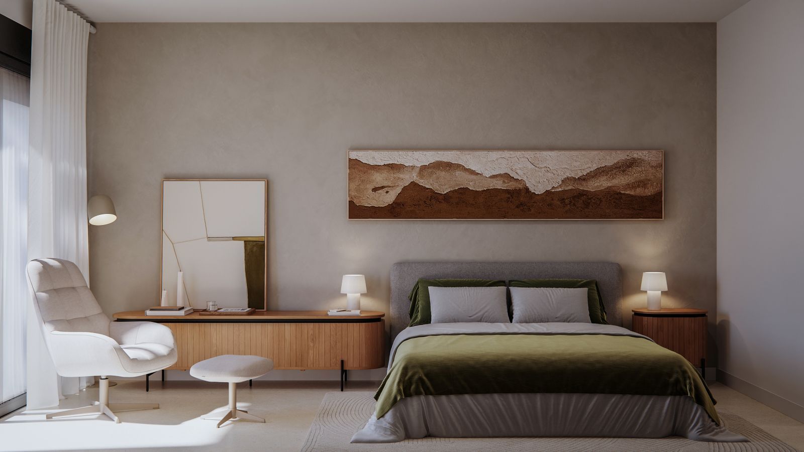 10 modern bedroom with artwork and natural light